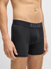 BOSS Multicolour Logo Stretch Mircofibre 3 Briefs - Image 4 of 8