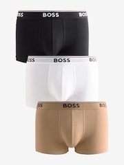 BOSS Nude/Coral Stretch Cotton Trunks 3 Pack - Image 1 of 10