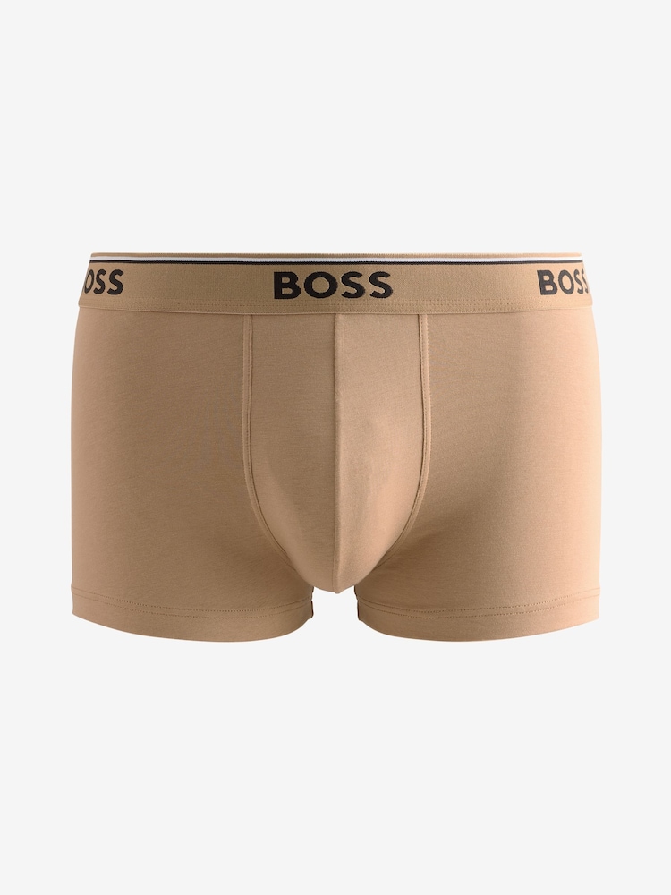 BOSS Nude/Coral Stretch Cotton Trunks 3 Pack - Image 10 of 10