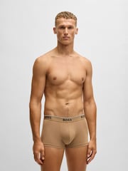 BOSS Nude/Coral Stretch Cotton Trunks 3 Pack - Image 4 of 10