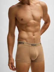 BOSS Nude/Coral Stretch Cotton Trunks 3 Pack - Image 5 of 10