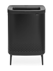 Brabantia Matt Black Bo Laundry Bin Hi with Plastic Lid - Image 3 of 6