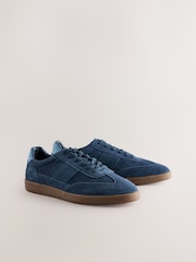 Navy Suede Smart Casual Trainers - Image 4 of 7