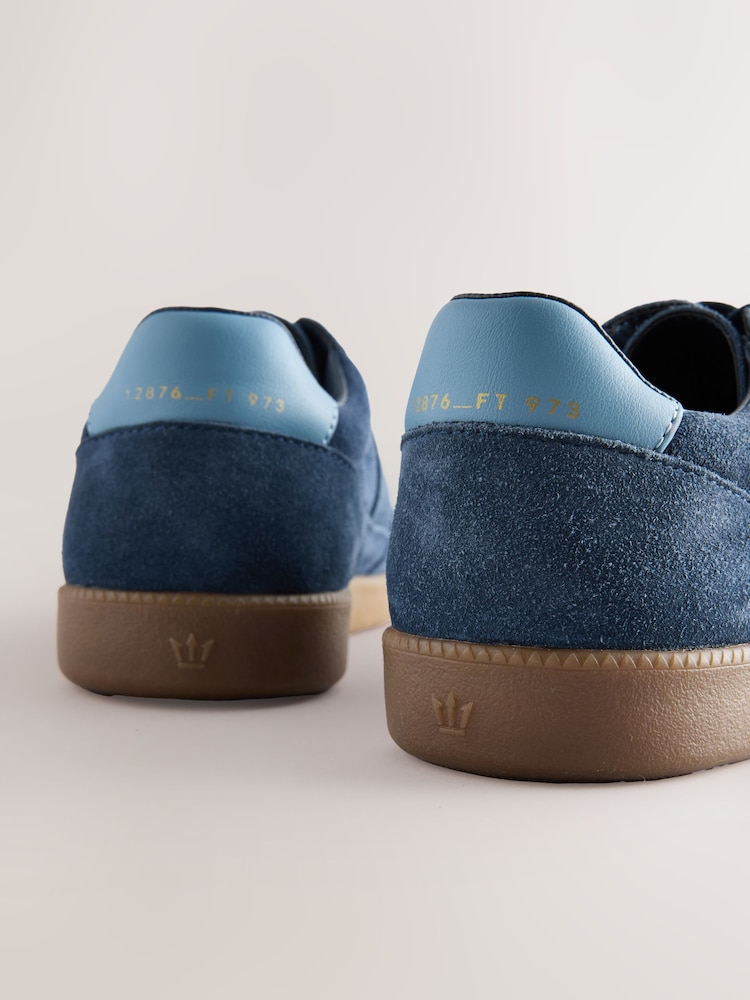 Navy Suede Smart Casual Trainers - Image 7 of 7