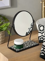 Monochrome Geo 5x Magnification Dressing Table Mirror - Image 1 of 2