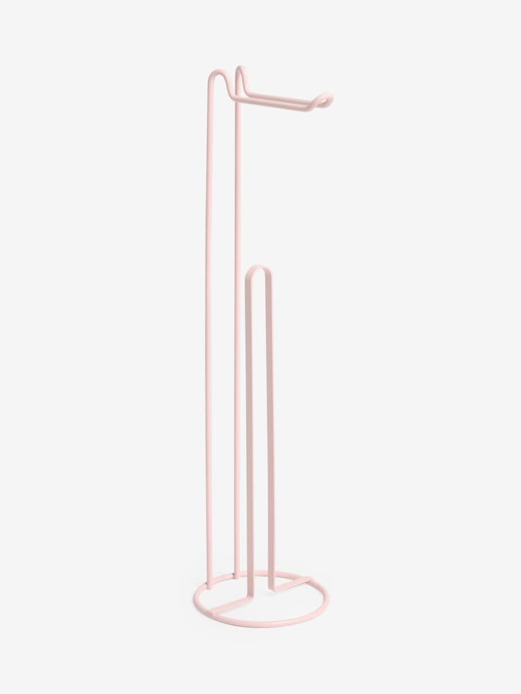 Pink Wire Toilet Roll Holder - Image 1 of 1