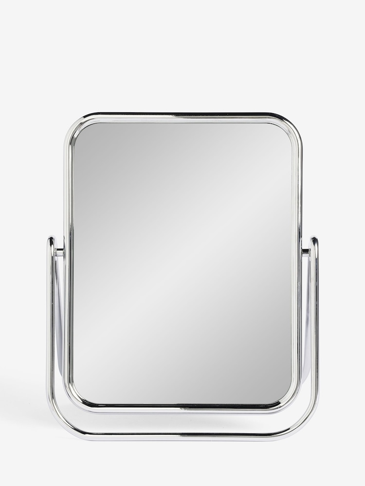 Silver Chrome Rectangular Dressing Table Vanity Mirror - Image 1 of 1