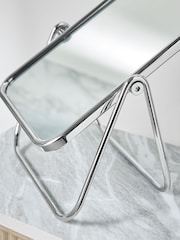 Silver Chrome Rectangular Dressing Table Vanity Mirror - Image 2 of 3