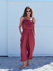 Pink Bandeau Harem Leg Jumpsuit - Image 1 of 10