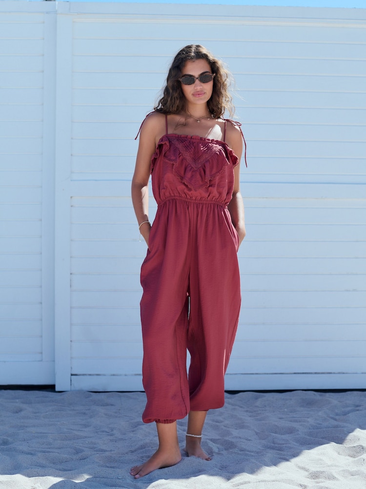 Pink Bandeau Harem Leg Jumpsuit - Image 1 of 10