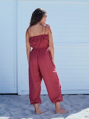 Pink Bandeau Harem Leg Jumpsuit - Image 3 of 10