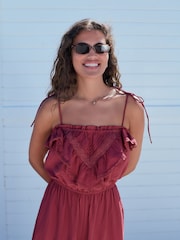 Pink Bandeau Harem Leg Jumpsuit - Image 4 of 10