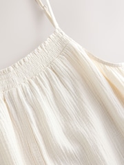 Ecru 100% Cotton Double Cloth Playsuit - Image 7 of 7