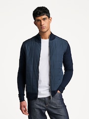 Belstaff Blue Kelbrook Zip Cardigan - Image 1 of 10