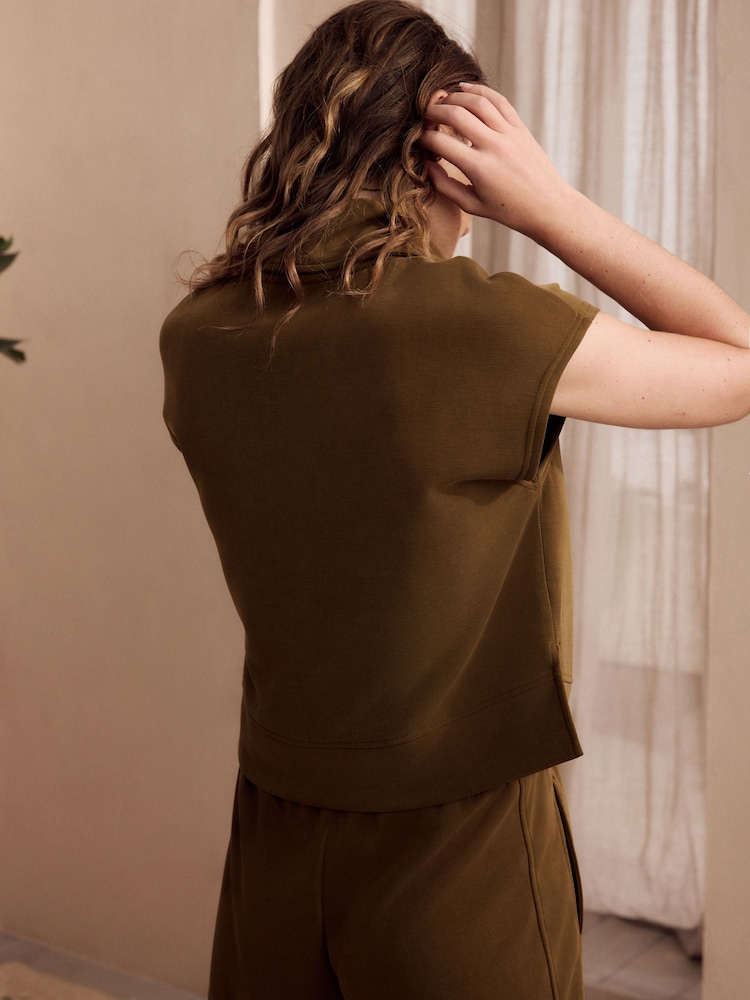 Vert kaki - Modal Blend Lounge Top - Image 3 of 7
