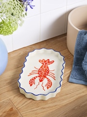 White Red Lobster Print Storage Tray - Image 2 of 5