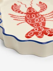 White Red Lobster Print Storage Tray - Image 3 of 5