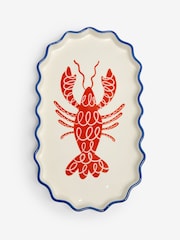 White Red Lobster Print Storage Tray - Image 5 of 5