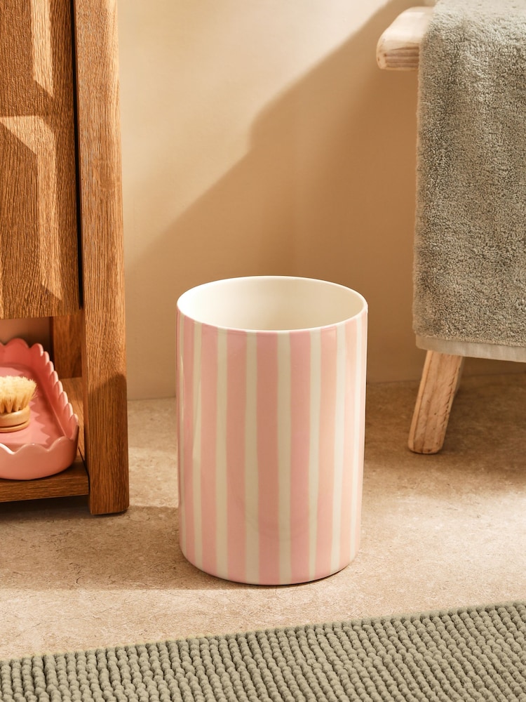 Pink Stripe Print Bin - Image 1 of 4