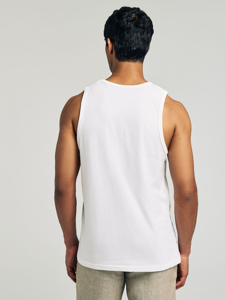 Blanc/Gris/Marine/Bleu - Lot de 4 gilets en 100% coton coupe régulière - Image 4 of 14