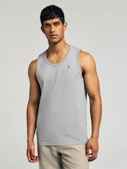 White/Grey/Navy/Blue Regular Fit 100% Cotton Vests 4 Pack - Image 6 of 14