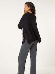 Roman Yellow Relaxed Colour Block Knit Jumper - Image 4 of 6