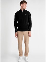Calvin Klein Golf Cashmere Quarter Zip Black Sweater - Image 2 of 8