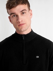 Calvin Klein Golf Cashmere Quarter Zip Black Sweater - Image 3 of 8