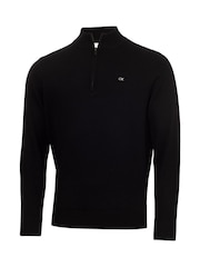 Calvin Klein Golf Cashmere Quarter Zip Black Sweater - Image 5 of 8