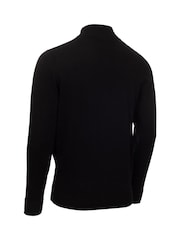Calvin Klein Golf Cashmere Quarter Zip Black Sweater - Image 6 of 8