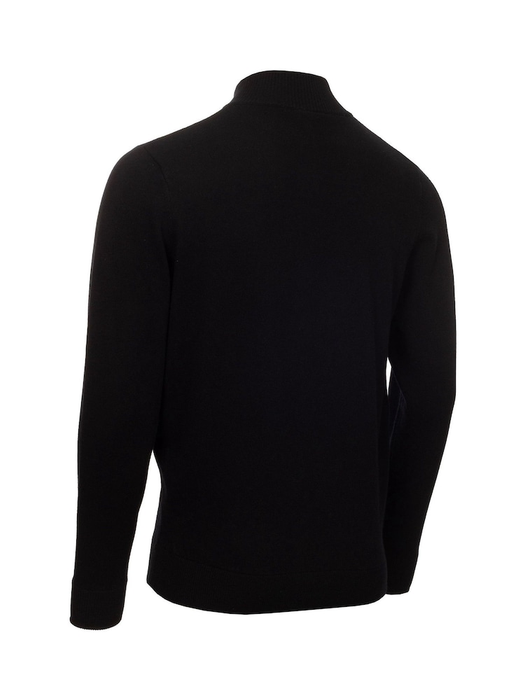 Calvin Klein Golf Cashmere Quarter Zip Black Sweater - Image 6 of 8