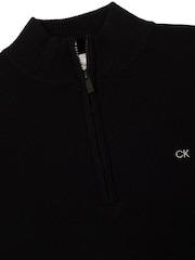 Calvin Klein Golf Cashmere Quarter Zip Black Sweater - Image 7 of 8