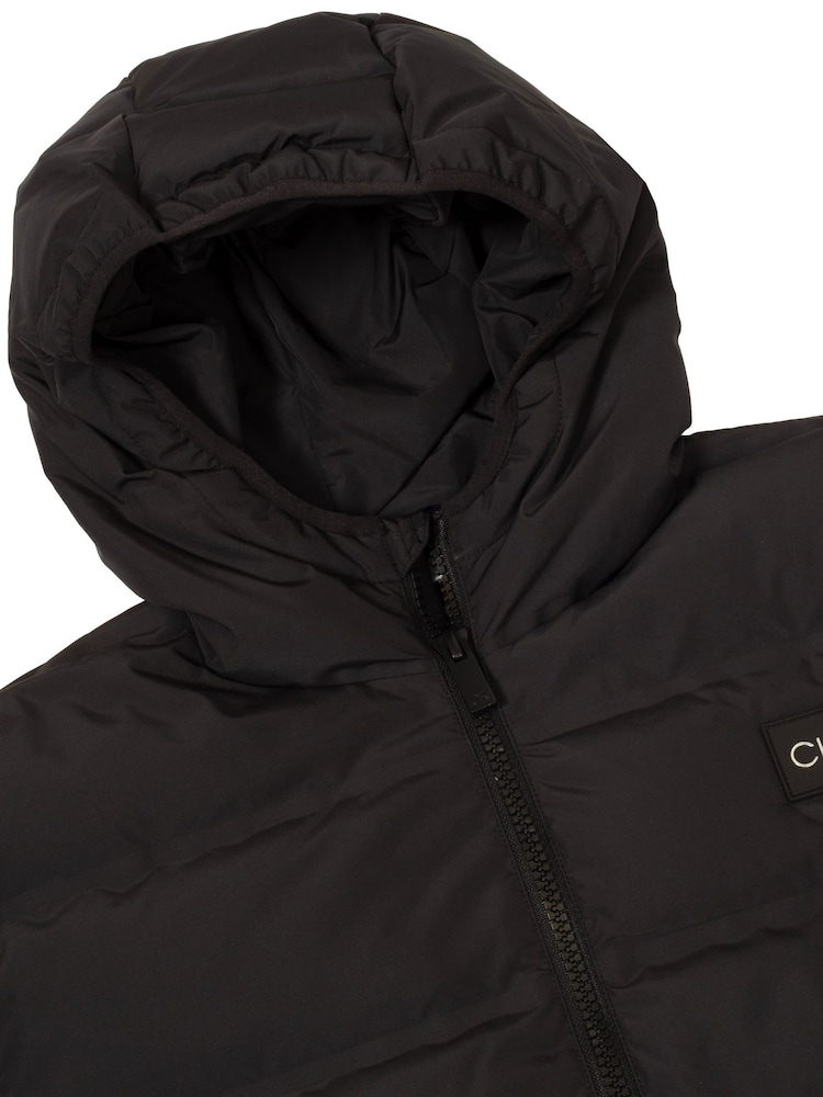 Calvin Klein Golf Down Hooded Black Jacket - Image 7 of 10