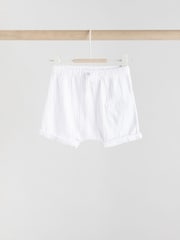 White Cheesecloth Baby 100% Cotton Top and Shorts Set (0mths-2yrs) - Image 4 of 11