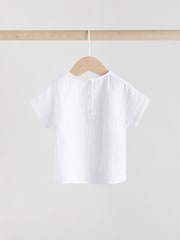 White Cheesecloth Baby 100% Cotton Top and Shorts Set (0mths-2yrs) - Image 5 of 11