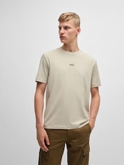 Natural - BOSS Relaxed Fit Logo T-Shirt - Imagen 1 de 5