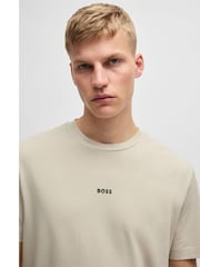 Natural - BOSS Relaxed Fit Logo T-Shirt - Imagen 4 de 5