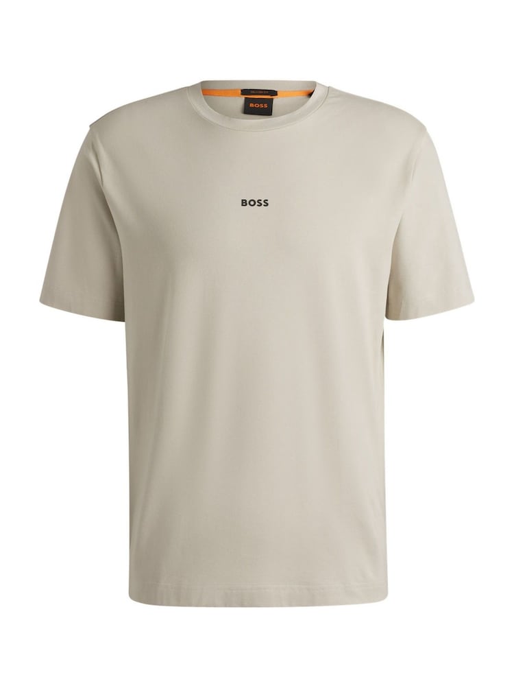 Natural - BOSS Relaxed Fit Logo T-Shirt - Imagen 5 de 5