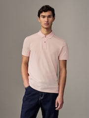 BOSS Pink Pallas Regular Fit Polo Shirt - Image 1 of 5