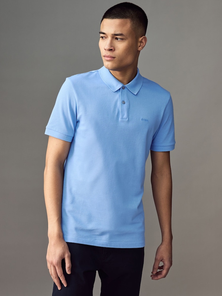BOSS Blue Dark Pallas Regular Fit Polo Shirt - Image 1 of 4