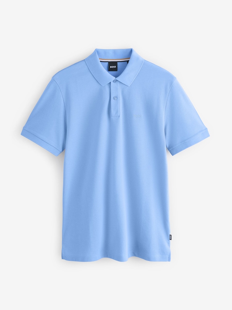 BOSS Blue Dark Pallas Regular Fit Polo Shirt - Image 4 of 4