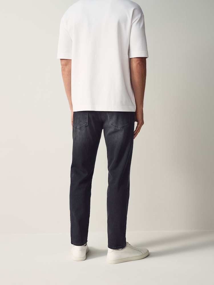 BOSS Black Tapered Fit Comfort Stretch Denim Jeans - Image 2 of 6
