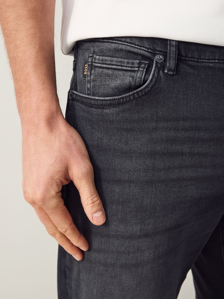 BOSS Black Tapered Fit Comfort Stretch Denim Jeans - Image 3 of 6