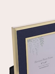 Laura Ashley Brass/Navy Harrison 4" X 6" Photo Frame - Image 4 of 4