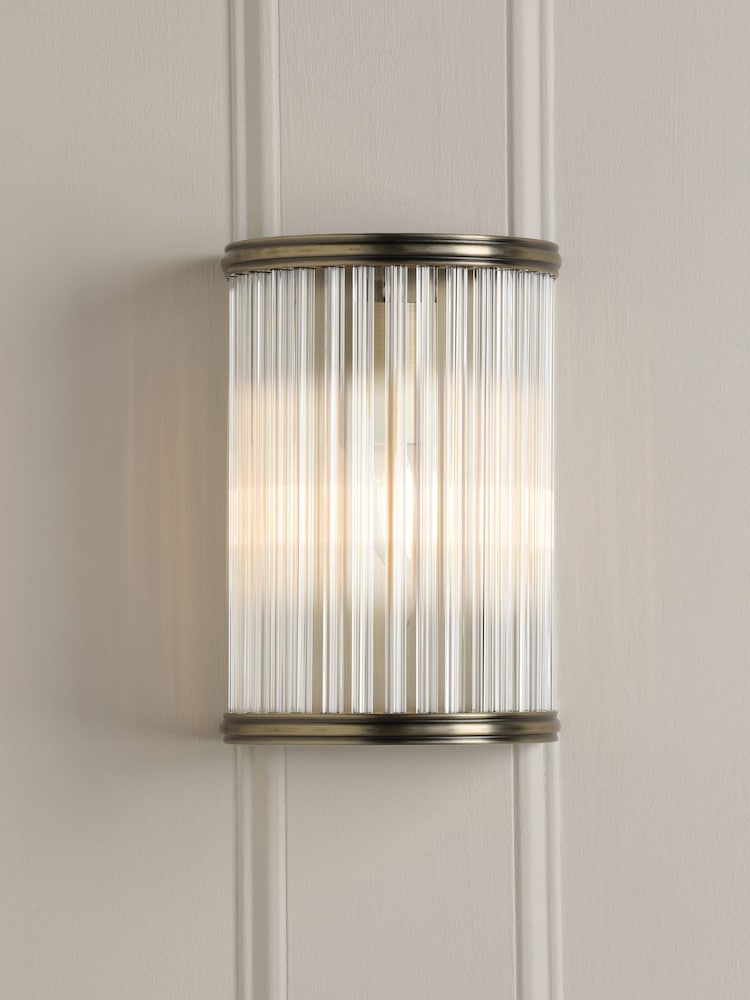 Laura Ashley Matt Antique Brass Sutton 1 Light Wall Light - Image 1 of 6