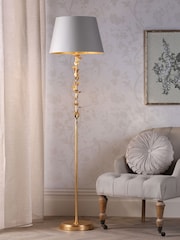 Laura Ashley Gold Leaf Halton Floor Lamp - Image 1 of 8