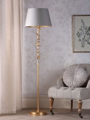 Laura Ashley Gold Leaf Halton Floor Lamp - Image 2 of 8