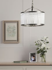 Laura Ashley Matt Antique Brass Sutton 3 Light Pendant Light - Image 2 of 6