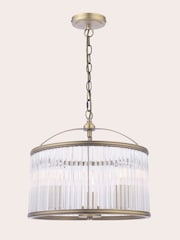 Laura Ashley Matt Antique Brass Sutton 3 Light Pendant Light - Image 3 of 6