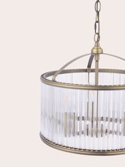 Laura Ashley Matt Antique Brass Sutton 3 Light Pendant Light - Image 5 of 6